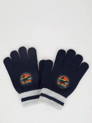 دستکش پسرانه سرمه ای دفکتو تصویر ۱