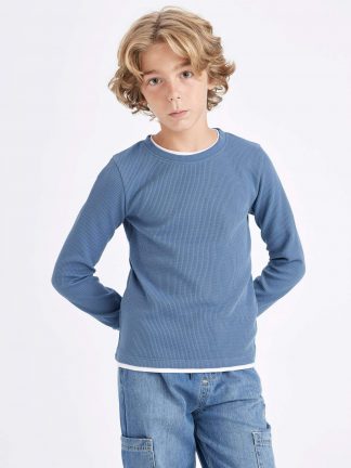 تی شرت پسرانه آبی دفکتو