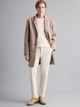 پالتو مردانه بژ دفکتو تصویر ۱