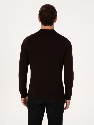 پلیور مردانه قهوه ای کاشارل