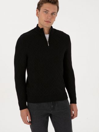 پلیور مردانه مشکی یو اس پولو