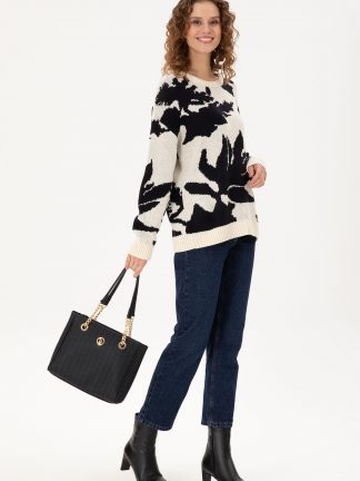 کیف دستی زنانه مشکی یو اس پولو