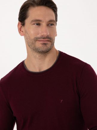 پلیور مردانه زرشکی کاشارل