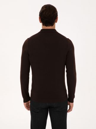 پلیور مردانه قهوه ای کاشارل