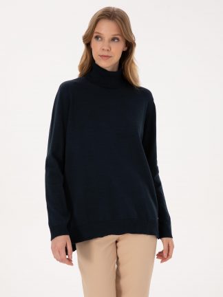 پلیور زنانه سرمه ای پیرکاردین