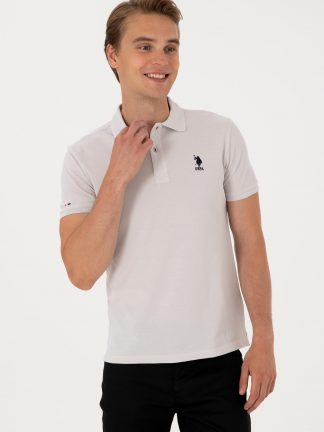 پولوشرت مردانه خاکستری روشن یو اس پولو