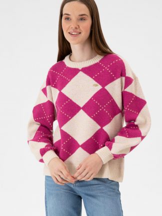 پلیور زنانه کرم یو اس پولو