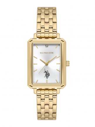 ساعت مچی زنانه طلایی یو اس پولو