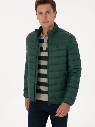 کاپشن مردانه سبز تیره یو اس پولو