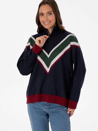 پلیور زنانه سرمه ای یو اس پولو