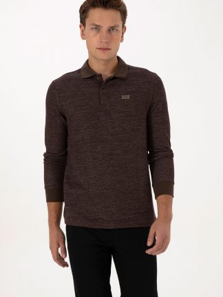 سویشرت مردانه قهوه ای یو اس پولو