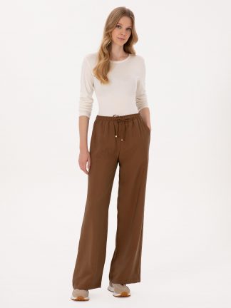 شلوار راحتی زنانه قهوه ای پیرکاردین