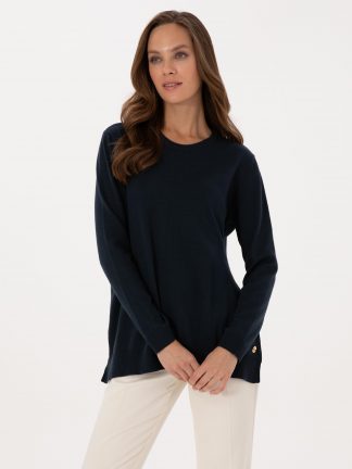 پلیور زنانه سرمه ای پیرکاردین