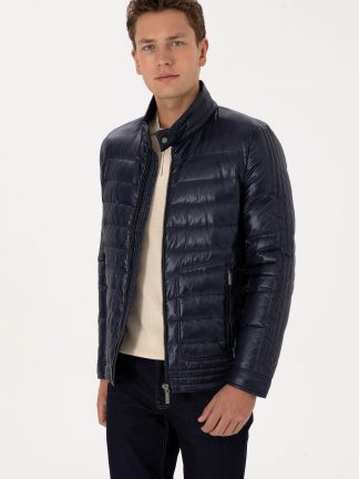 کاپشن مردانه سرمه ای یو اس پولو