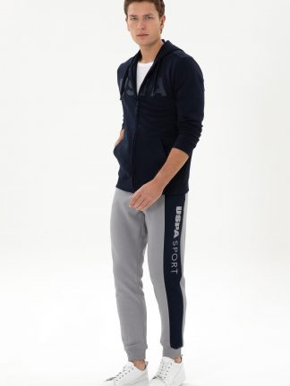 شلوار راحتی مردانه خاکستری روشن یو اس پولو