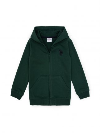 سویشرت پسرانه سبز تیره یو اس پولو