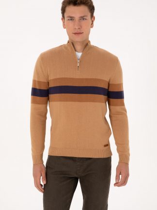 پلیور مردانه شتری یو اس پولو