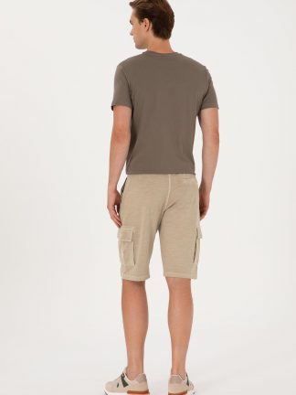 شلوارک مردانه خاکی روشن یو اس پولو