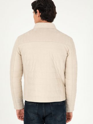 کت چرمی مردانه بژ یو اس پولو