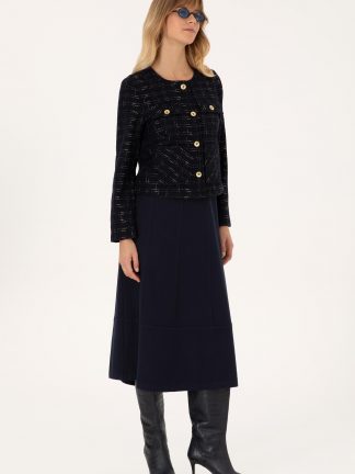 دامن زنانه سرمه ای یو اس پولو