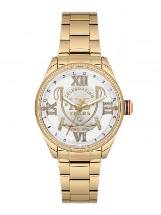 ساعت مچی زنانه صورتی طلایی یو اس پولو