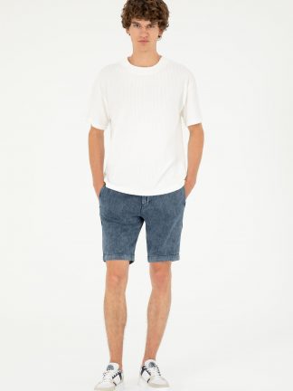 شلوارک مردانه آبی یو اس پولو