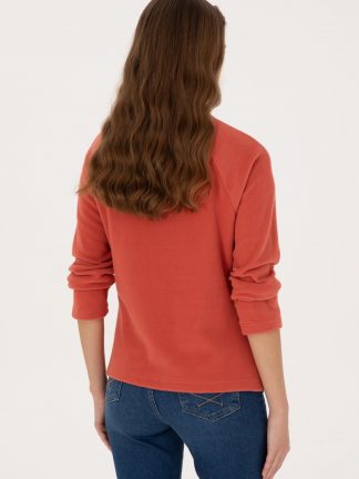 سویشرت زنانه گلبهی یو اس پولو