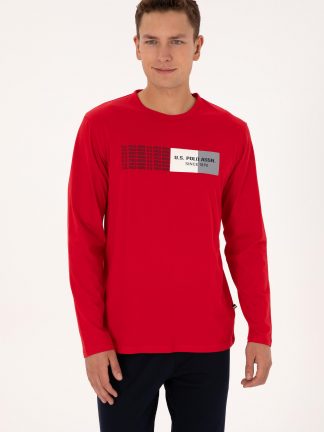 لباس راحتی مردانه قرمز یو اس پولو