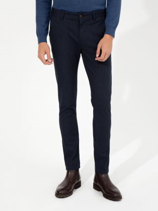 شلوار کتان مردانه سرمه ای پیرکاردین