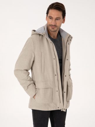 کاپشن مردانه بژ کاشارل