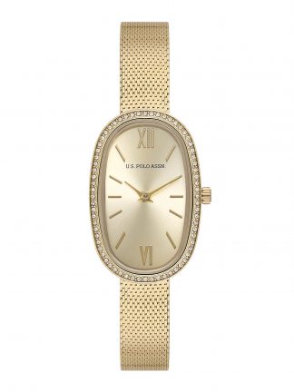 ساعت مچی زنانه طلایی یو اس پولو