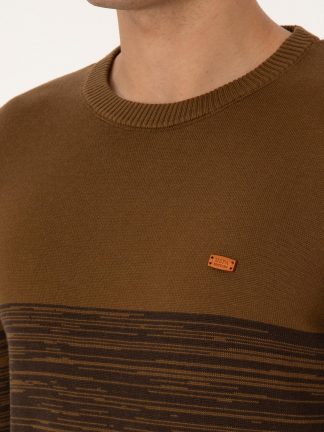 پلیور مردانه خاکی روشن یو اس پولو