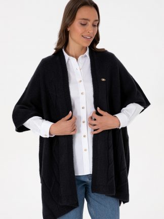 پانچو زنانه آبی لاجوردی روشن یو اس پولو