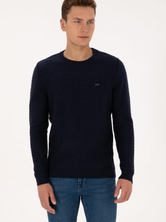 پلیور مردانه سرمه ای یو اس پولو