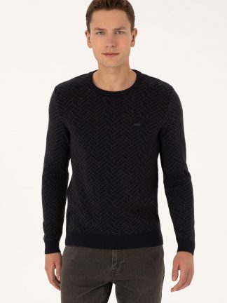 پلیور مردانه خاکستری تیره یو اس پولو