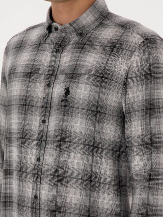 پیراهن آستین بلند مردانه مشکی یو اس پولو