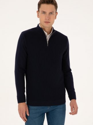 پلیور مردانه سرمه ای یو اس پولو