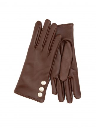 شال کلاه و دستکش زنانه قهوه ای پیرکاردین