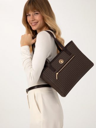 کیف دستی زنانه قهوه ای یو اس پولو