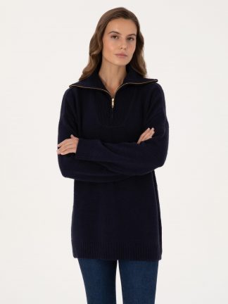 پلیور زنانه سرمه ای پیرکاردین