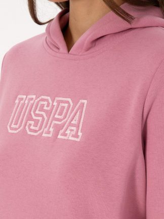 هودی زنانه صورتی تیره یو اس پولو