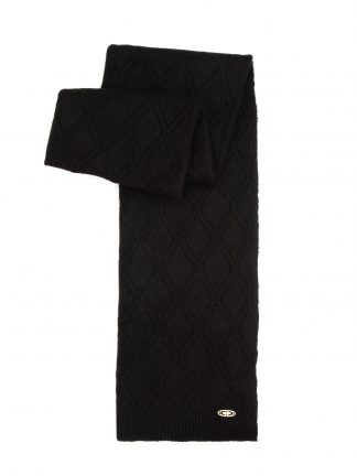 شال بافت زنانه مشکی یو اس پولو