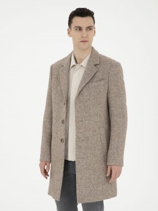 پالتو مردانه قهوه ای پیرکاردین