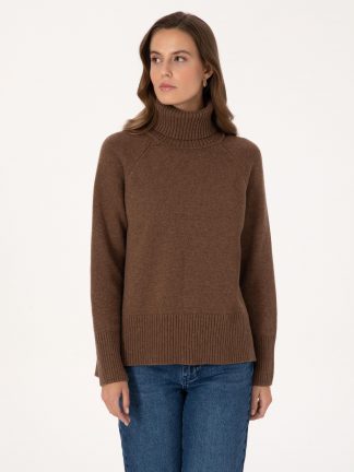 پلیور زنانه قهوه ای پیرکاردین