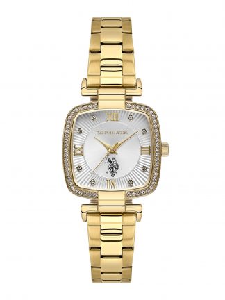 ساعت مچی زنانه طلایی یو اس پولو