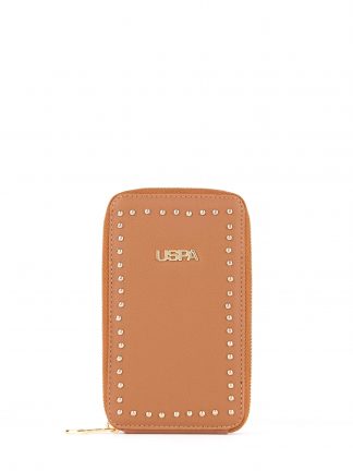 کیف پول زنانه قهوه ای یو اس پولو
