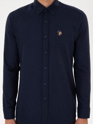 پیراهن مردانه سرمه ای یو اس پولو