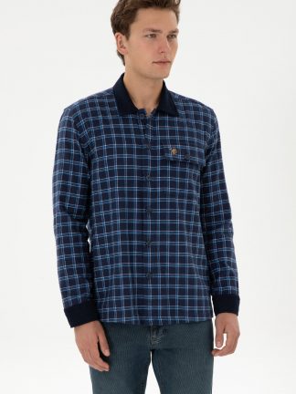 پیراهن آستین بلند مردانه نیلی یو اس پولو