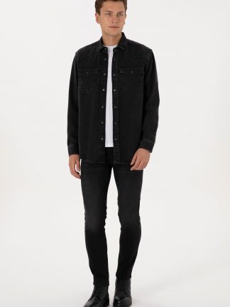 پیراهن مردانه مشکی یو اس پولو