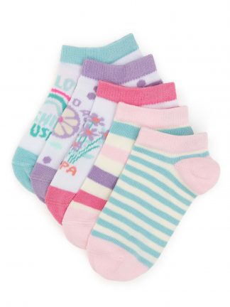 جوراب دخترانه آبی فیروزه ای یو اس پولو